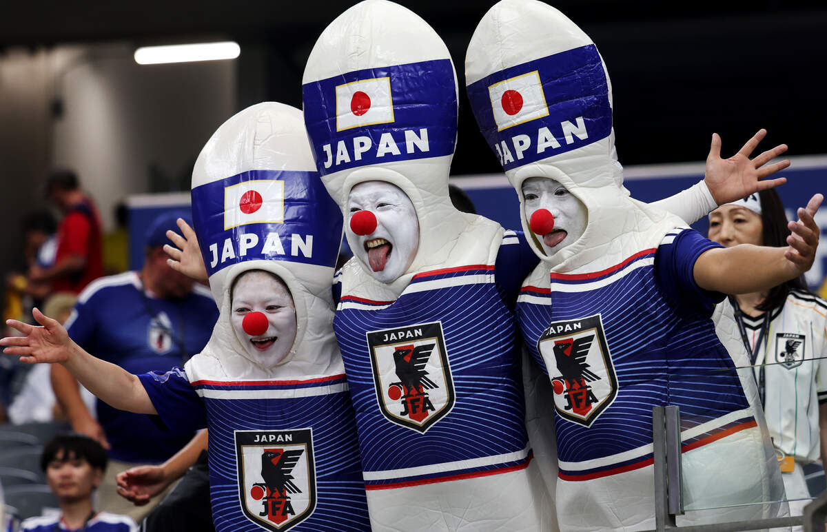 Japan fans fill the seats of Dallas Stadium before kickoff against Sweden during the FIFA World Cup 2026 group stage match on Thursday, June 25, 2026, at Dallas Stadium in Arlington.